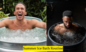 ice bath in summer